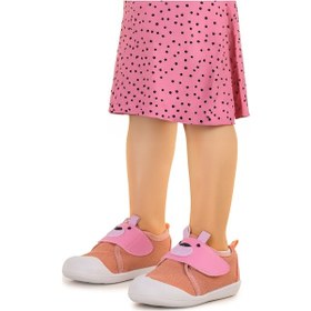Resim Kiko Kids Winni Cırtlı Kız Bebek İlk Adım Panduf Ayakkabı Pudra 