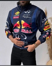 Resim Justin RED BULL Oversize Unisex Paraşüt Ceket/Yağmurluk 