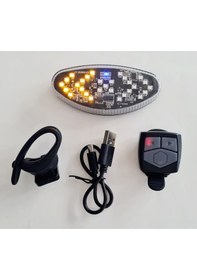 Resim SİNYAL - STOP IŞIK (KABLOSUZ) LED USB ŞARJLI - MTB BİSİKLET 