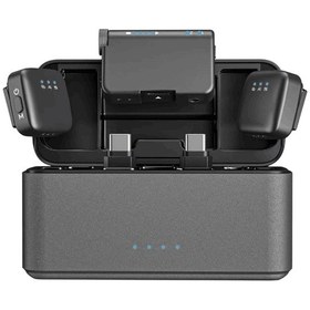 Resim Jimi M15 Mic 2 2 Verici + 1 Alıcı + Şarj Kutusu Akıllı Gürültü Önleyici Wireless Kablosuz Yaka Mikrofonu 