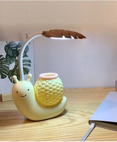Resim Genel Markalar Sevimli Salyangoz Tasarımlı Kalemlik Led Masa Lamba 
