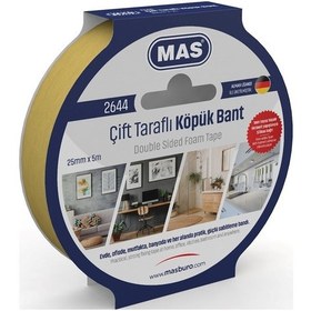 Resim MAS ÇİFT TARAFLI KÖPÜK BANT 25MM X 5M 2644 