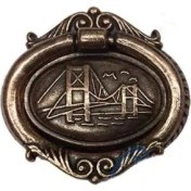 Resim Buğz Dekoratif Zamak Sarkaç - Büyük, Kulp, Eskitme, 1 Adet 