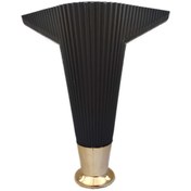 Resim The Zey Gen Zirve Çizgili Mobilya Ayağı Baza Koltuk Kanepe Ayağı Puf Tv Ünitesi Ayağı 8 Adet 18 Cm Siyah Renk 