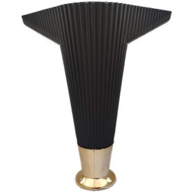 Resim The Zey Gen Zirve Çizgili Mobilya Ayağı Baza Koltuk Kanepe Ayağı Puf Tv Ünitesi Ayağı 8 Adet 18 Cm Siyah Renk 