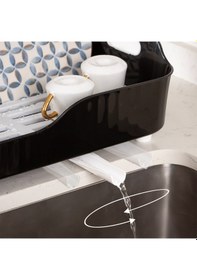 Resim Porsima Akl-060 Siyah Lüks Tabaklık Bulaşıklık Su Akıtma Kanallı Siyah 