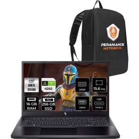 Resim Acer Nitro V 15 Intel Core I5 13420H 16GB 256GB SSD RTX4050/6GB 15.6'' Fhd 144Hz Fdos Taşınabilir Bilgisayar & Per4 Çanta NHQNBEY004P306 