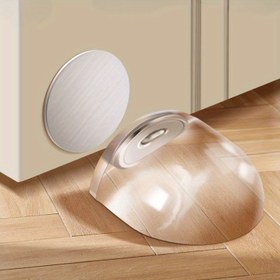 Resim Şeffaf Silikon Manyetik Kapı Durdurucu Ped - Matkap Gerektirmeyen, Sessiz, Hasarsız Duvar Koruyucusu Ev ve Ofis İçin, Şeffaf Plastik Kapı Kolu Tampon Koruyucu, Mutfak Duvar Koruyucusu | Matkap Gerektirmez Kurulum | Esnek Kapı Koruyucusu, Kapı Durdurucu Duvar Koruyucusu 