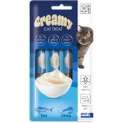 Resim M-Pets Creamy Ton Balığı Karides Ek Besin ve Kedi Ödülü 4x15 Gr 