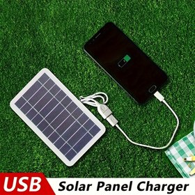 Resim 1 adet Taşınabilir Güneş Şarj Paneli - USB Açık Hava Güneş Şarjı Spor, Seyahat, Kamp için - Taşınabilir Güç Bankaları için Güneş Paneli ile Güç Kaynağı, Güneş Şarj Paneli 