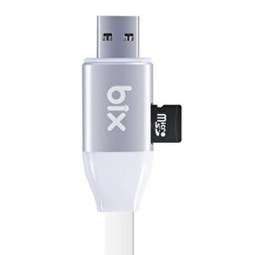 Resim Bix Idata Pro iPhone Uyumlu Micro SD Kart Okuyuculu Şarj Kablosu 