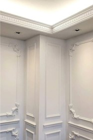 Resim DECOZZA Beyaz 4 Çıta Uyumlu Dekoratif Köşe Motifi 