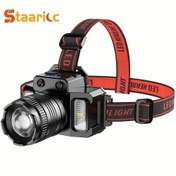 Resim Staaricc 1 Adet Şarj Edilebilir LED Baş Lambası - Yetişkinler ve Çocuklar için HXP50+COB Sensörlü Far, Kampçılık Koşu Av Balıkçılık Acil Durumlara Karşı Dayanıklı IPX4 