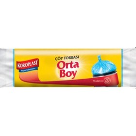 Resim Koroplast Güçlü Çöp Torbası Orta Boy 15 Adet 8li 
