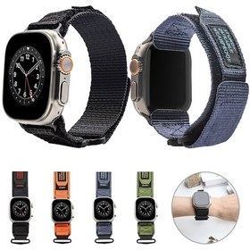 Resim Sones iOS Uyumlu Watch Ultra 49mm İçin Naylon İki Bölümlü Saat Kordonu 