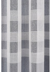 Resim Taç Enine Çizgili Tül Tül Perde - Ekru 