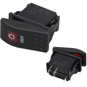 Resim Genel Markalar Lamba Sembollü Işıklı 3 Pinli On-Off 12-24V Marin Switch 