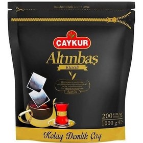 Resim Çaykur Altınbaş Klasik Siyah Demlik Poşet Çay 2'li 200 x 5 G 