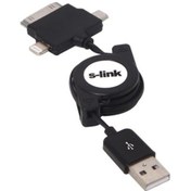 Resim Slink Ip544 İphone 4 Ve 5 iPad Uyumlu Micro Usb Siyah Şarj Kablosu 