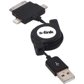 Resim Slink Ip544 İphone 4 Ve 5 iPad Uyumlu Micro Usb Siyah Şarj Kablosu 