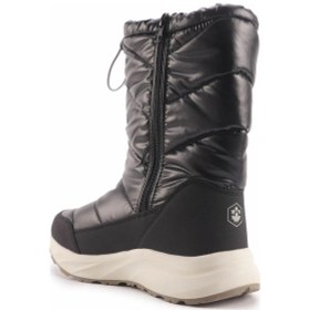 Resim Lumberjack Chrıstmas Fermuarlı Sıcak Astarlı Uzun Kadın Kar Botu Siyah 