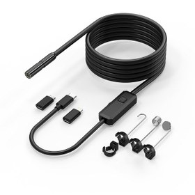 Resim Endoskop 20mp Ip67 - 5 Metre Kablolu Led Aydınlatmalı - Android/ios Uyumlu - Siyah 