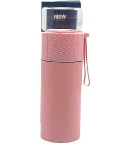 Resim Go İthalat SÜZGEÇLİ CAM KAPAKLI ÇELİK BİTKİ ÇAY TERMOSU 380ML (5224) 
