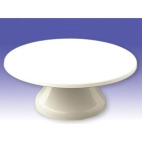 Resim Tekno Trust Modern Döner Başlıklı Pasta Sıvama ve Sunum Standı Beyaz Bpa Free Yuvarlak 1 Ayaklı Sunumluk 31 Pla 