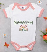 Resim Bitmeyenkartus Bk Kids Kişiye Özel Pembe Bebek Body Zıbın - Model 30 