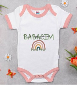 Resim Bitmeyenkartus Bk Kids Kişiye Özel Pembe Bebek Body Zıbın - Model 30 