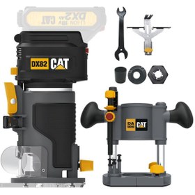 Resim Cat DX82B.3 18Volt Şarjlı Kömürsüz 6mm Devir Ayarlı Profesyonel Avuç İçi El Frezesi Formika Tıraşlam 
