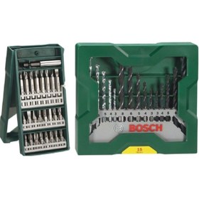 Resim Bosch 25 Parça Vidalama Tornavida Seti + 15 Parça Mini Matkap Ucu Seti 