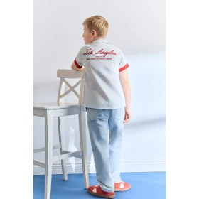 Resim DeFacto Regular Fit Sırt Nakışlı Kısa Kollu Gömlek Erkek Çocuk H7125A826HS 