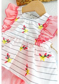 Resim Babymod Babymod Çiçek Işlemeli Kız Bebek Tulum 