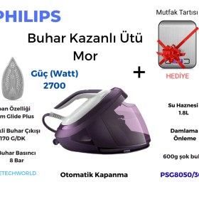 Resim Philips Perfectcare 8000 Series PSG8050/30 2700 W Buhar Kazanlı Ütü 