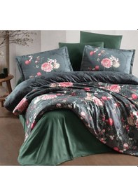 Resim Clasy Saten Çift Kişilik Nevresim Takımı Alfon V1 Kahve Görsel 