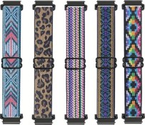 Resim Gaojunshop01 Fitbit Versa 2 Uyumlu 5li Paket Esnek Nylon Akıllı Saat Kayışı 20mm 22mm 