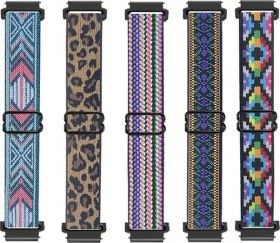 Resim Gaojunshop01 Fitbit Versa 2 Uyumlu 5li Paket Esnek Nylon Akıllı Saat Kayışı 20mm 22mm 