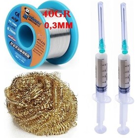 Resim Mechanic /lehim Teli 40gr 0,3mm Flux Lehim Toplama Havya Ucu Temizleme Teli Set St04 
