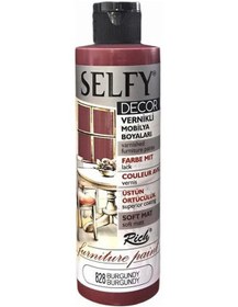 Resim Rich Selfy Decor Vernikli Boya 240Cc - Burgundy 828 