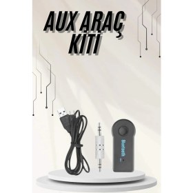 Resim sbodurhome Yeni Nesil Bluetooth Aux Araç Kiti Siyah Tv Tablet Telefon Araç Araba 