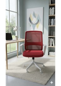 Resim Clk Home Çalışma Sandalyesi Ofis Koltuğu Kırmızı 