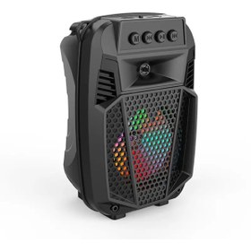 Resim Concord ZQS1430 Rgb Ledli FM Radyolu USB ve Mikrofon Girişli 4 İnç Bluetooth Hoparlör 