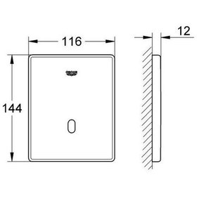 Resim Grohe Fotoselli Pisuar Valf Kapağı Ankastre Sistem Pilli 37324sd1 Krom 