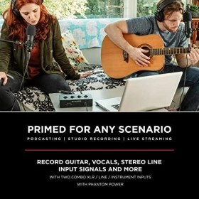 Resim Daders Home M-Audıo M-Track Duo - USB Ses Arayüzü, Ikili Xlr, Hat ve Dı Girişleri ile Kayıt, Yayın ve Podcasting Için, Artı Yazılım Paketi De Dahil 