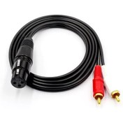 Resim Xlr Dişi-2 Rca Erkek Kablo 3 Metre 