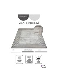 Resim Enti Naturel 1706 Gri Yumuşak Dokulu Parlak Görünümlü Halı Kesme Yolluk Gri 