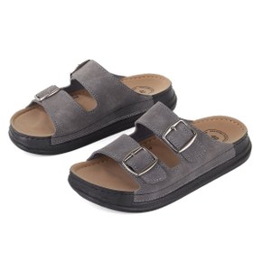 Resim Vojo Ragnar Çift Bant Rahat Taban Ayarlanabilir Hastane Deniz Havuz Plaj Erkek Terlik Gri 