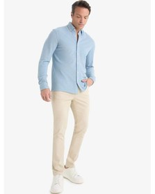 Resim Defacto Slim Fit Dar Kesim Dar Paça Dokulu Pantolon E7959ax25aubg359 Bej 