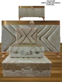 Resim Sonem Çeyiz Sandık Gelin Damat Bavul Çanta Nişan Çeyiz Sandığı 5li 0595 